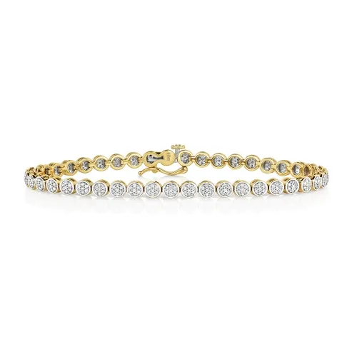 DIAMOND TENNIS BRACELET 9ct gold 1.00ct